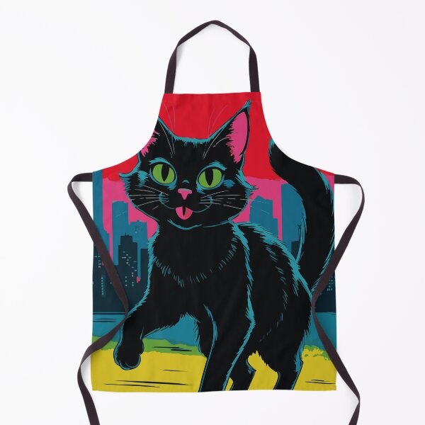 Item preview, Black cat in pop art style designed and sold by After De Moment.