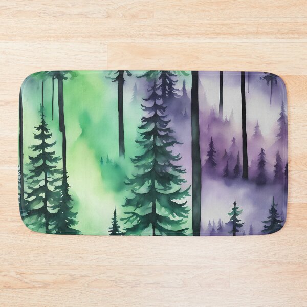 Item preview, Purple and Green Aurora Forest designed and sold by CalmnessbyChoice.