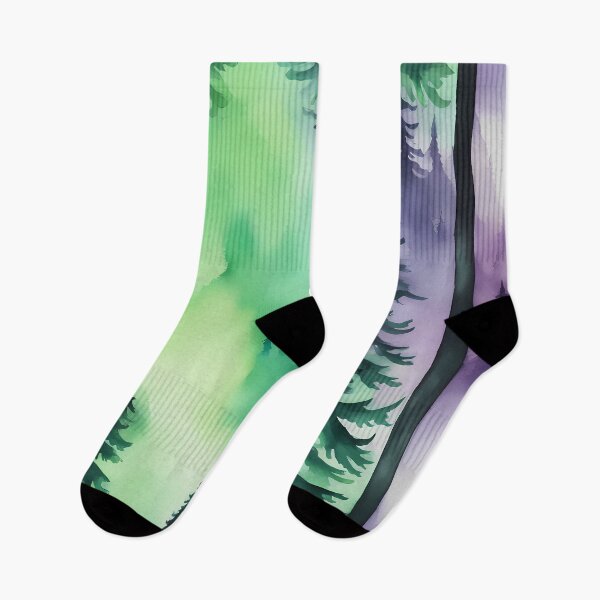 Item preview, Purple and Green Aurora Forest designed and sold by CalmnessbyChoice.