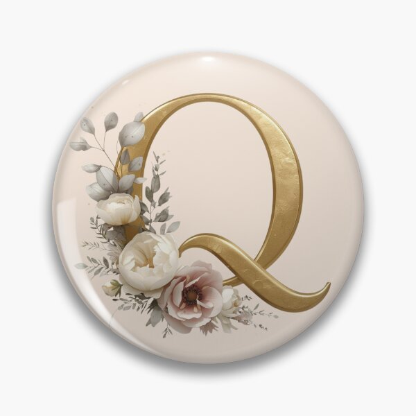 Item preview, Floral Gold Letter Q Monogram – Coquette Christian Wall Art, Elegant Blush Rose Initial Print, Faith-Inspired Feminine Gift designed and sold by AmenAlways.