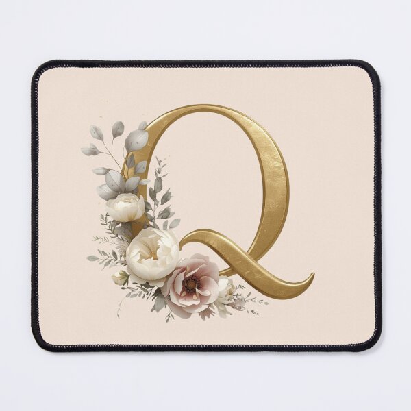 Item preview, Floral Gold Letter Q Monogram – Coquette Christian Wall Art, Elegant Blush Rose Initial Print, Faith-Inspired Feminine Gift designed and sold by AmenAlways.