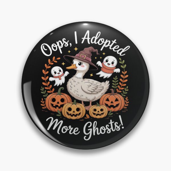Item preview, Oops I Adopted More Ghosts Mom Funny Goose Halloween Spooky designed and sold by ChristopherMil6.