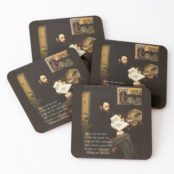 Item preview, Émile Zola quote: There are two men inside the artist, the poet and the craftsman. One is born a poet. One becomes a craftsman. designed and sold by artbleed.