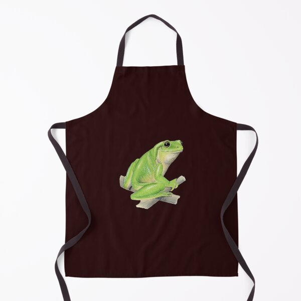 Item preview, Smiling Australian green tree frog [back to black] designed and sold by Hannah Mathews.