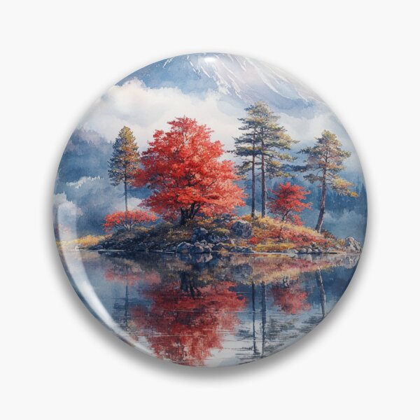Item preview, Japanese Mountain Lake View designed and sold by Dlfj.