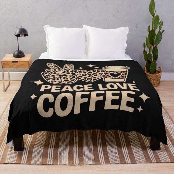 Item preview, Peace Love Coffee Cute Tee Caffeine Addict Coffee Loving designed and sold by ChristopherMil6.