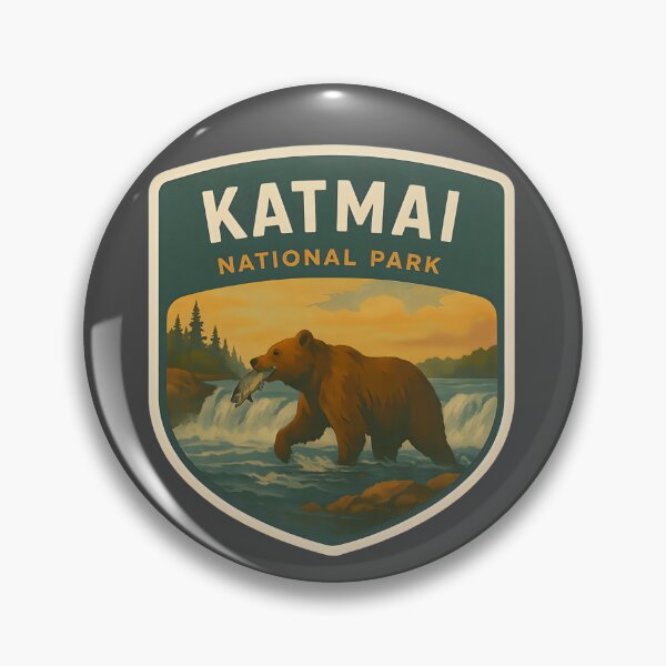 Item preview, Vintage American National Park Print: Katmai designed and sold by PinUpPizzazz.