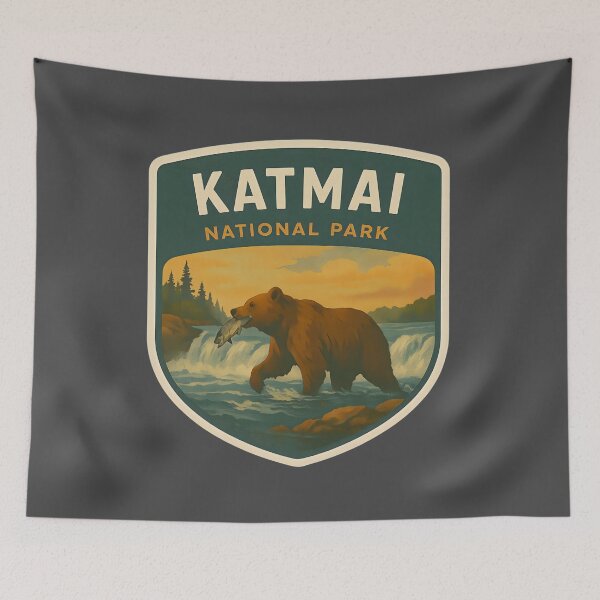 Item preview, Vintage American National Park Print: Katmai designed and sold by PinUpPizzazz.