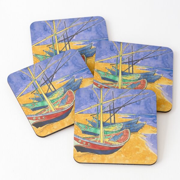 Item preview, Fishing Boats on the Beach designed and sold by SharonTheFirst.