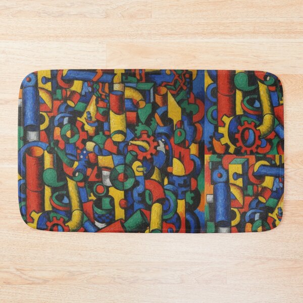 Item preview, “Mechanical Rhapsody” – Bold Abstract Art Featuring Industrial Geometry & Vibrant Colors designed and sold by TwoDotsStudio.
