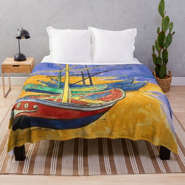 Item preview, Fishing Boats on the Beach designed and sold by SharonTheFirst.