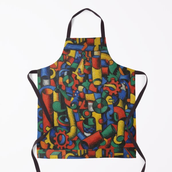 Item preview, “Mechanical Rhapsody” – Bold Abstract Art Featuring Industrial Geometry & Vibrant Colors designed and sold by TwoDotsStudio.