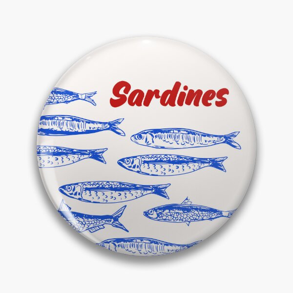 Item preview, Blue Sardines Pattern Minimalist designed and sold by MaiZephyr.