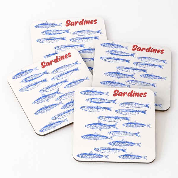 Item preview, Blue Sardines Pattern Minimalist designed and sold by MaiZephyr.