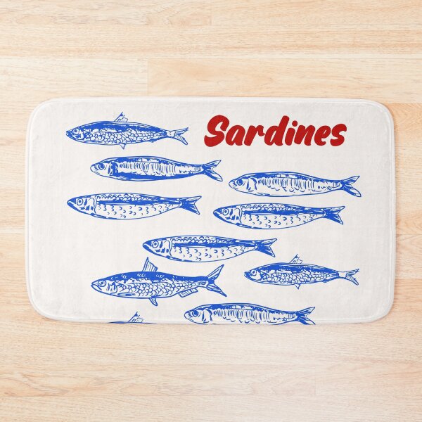Item preview, Blue Sardines Pattern Minimalist designed and sold by MaiZephyr.