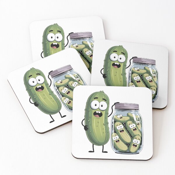 Item preview, Pickle Surprise A Cucumber And A Jar Of Sliced Pickles designed and sold by PunkNation-Arts.