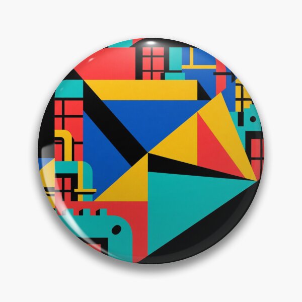 Item preview, Urban Geometry: A Colorful Abstract Cityscape designed and sold by TwoDotsStudio.