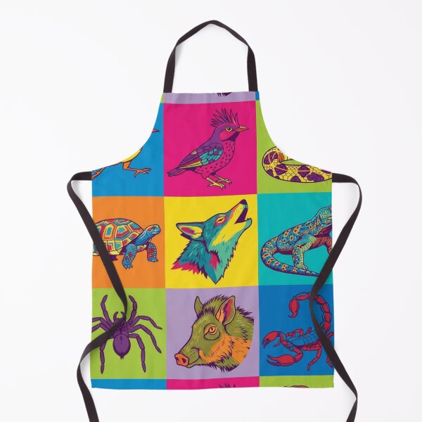 Item preview, Vibrant Pop Art Animal Collection: Bold Wildlife Illustrations in Neon Grid Design designed and sold by TwoDotsStudio.