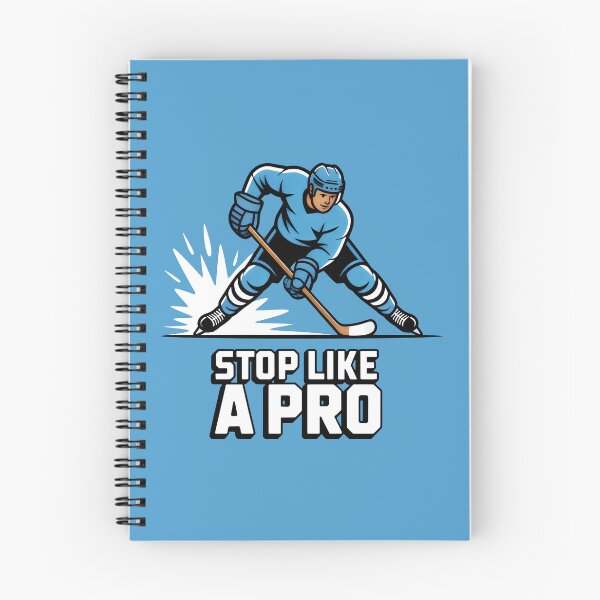 Item preview, Hockey Player in Blue Uniform Stopping with Power and Precision designed and sold by SplashTastic.