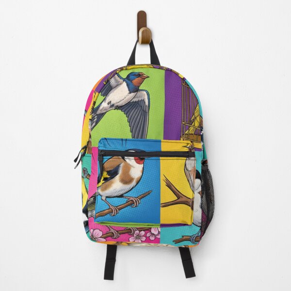 Item preview, Colorful Songbirds Pop Art Illustration designed and sold by TwoDotsStudio.