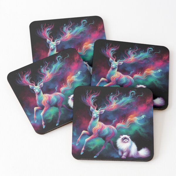 Item preview, Mystic deer and himalayan cat  designed and sold by Dogandesighn.