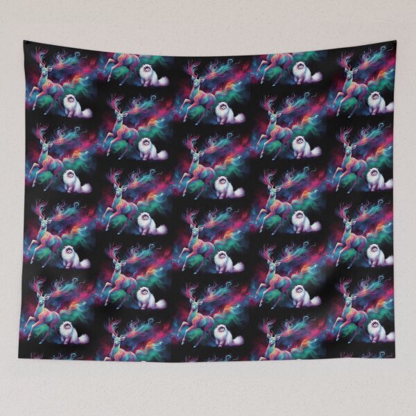 Item preview, Mystic deer and himalayan cat  designed and sold by Dogandesighn.