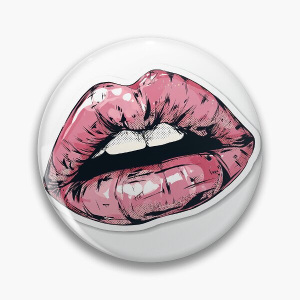 Item preview, Cyberpunk Lips – Futuristic Pop Art Illustration designed and sold by Grafititee.