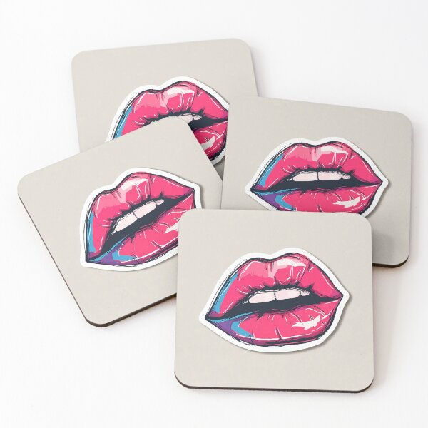 Item preview, Cyberpunk Lips – Futuristic Pop Art Illustration designed and sold by Grafititee.