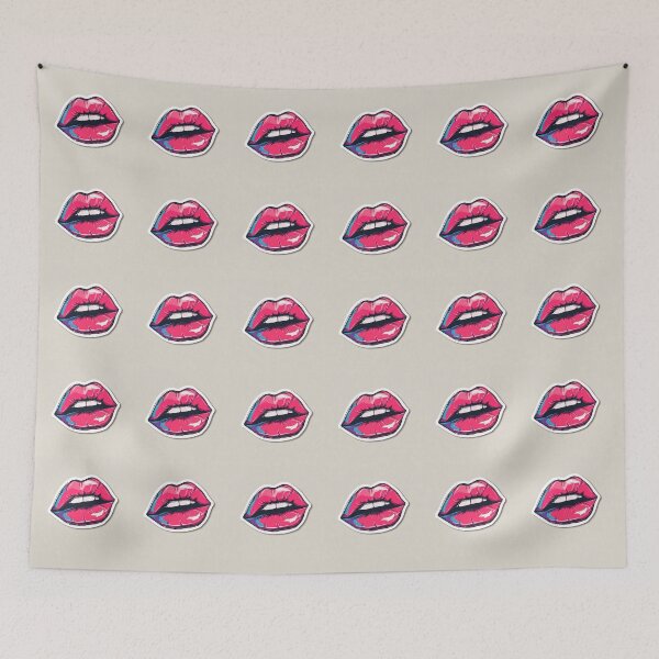 Item preview, Cyberpunk Lips – Futuristic Pop Art Illustration designed and sold by Grafititee.