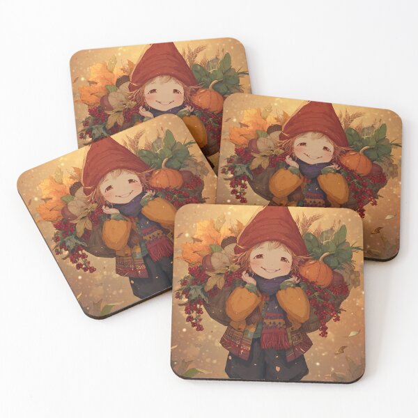 Item preview, Autumnal gnome with acorns and pumpkins – Cozy Thanksgiving Design designed and sold by Meiersbeste.