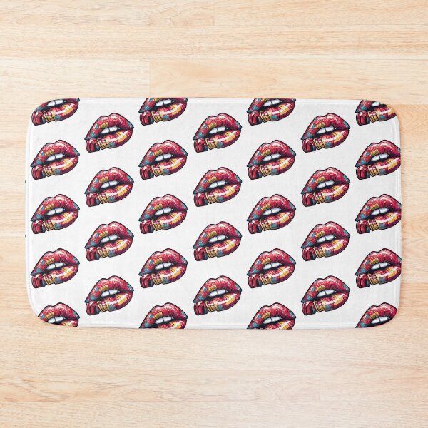 Item preview, Cyberpunk Lips – Futuristic Pop Art Illustration designed and sold by Grafititee.