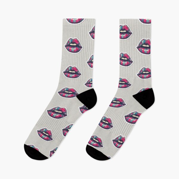 Item preview, Cyberpunk Lips – Futuristic Pop Art Illustration designed and sold by Grafititee.