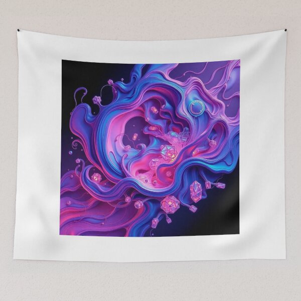 Item preview, Mystical Gem Swirls in Purple Nebula Flow designed and sold by Bilikaru.