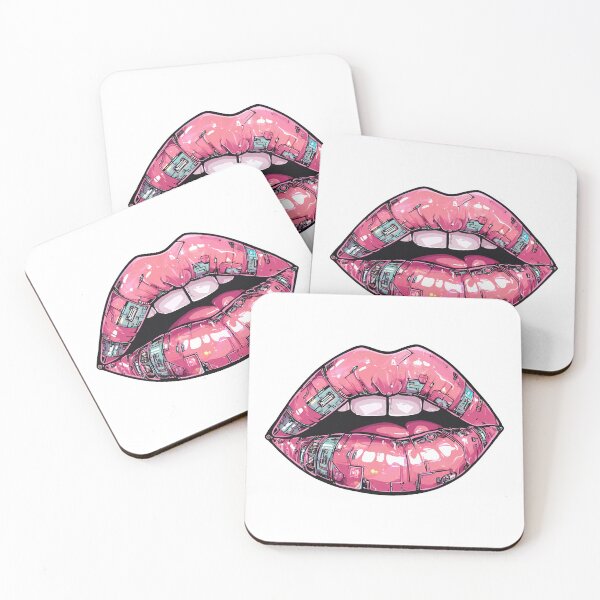 Item preview, Cyberpunk Lips – Futuristic Pop Art Illustration designed and sold by Grafititee.