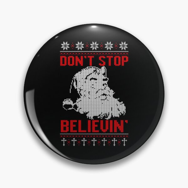 Item preview, Don't Stop Believing Ugly Christmas Sweater designed and sold by JuliWaddle240.