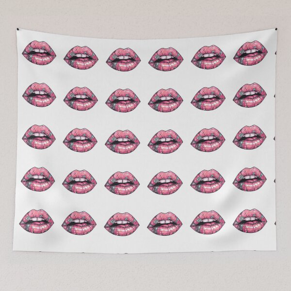 Item preview, Cyberpunk Lips – Futuristic Pop Art Illustration designed and sold by Grafititee.