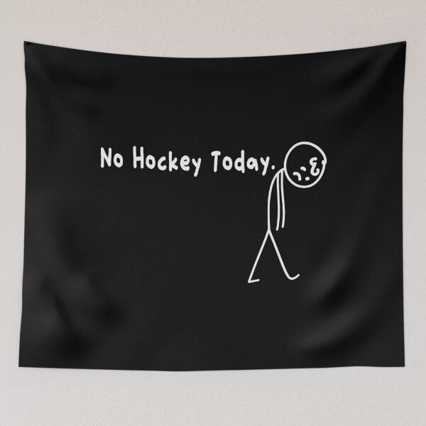 Item preview, No Hockey Today Crying Stickman Tee designed and sold by LarryMBrown.