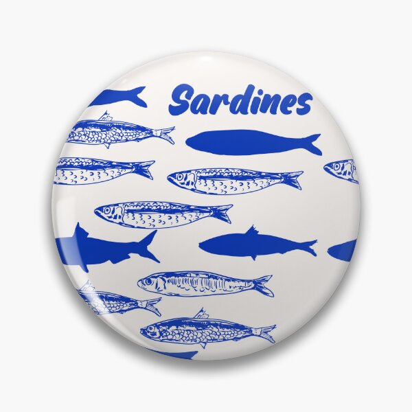 Item preview, Coastal Blue Sardines Nautical Illustration designed and sold by MaiZephyr.