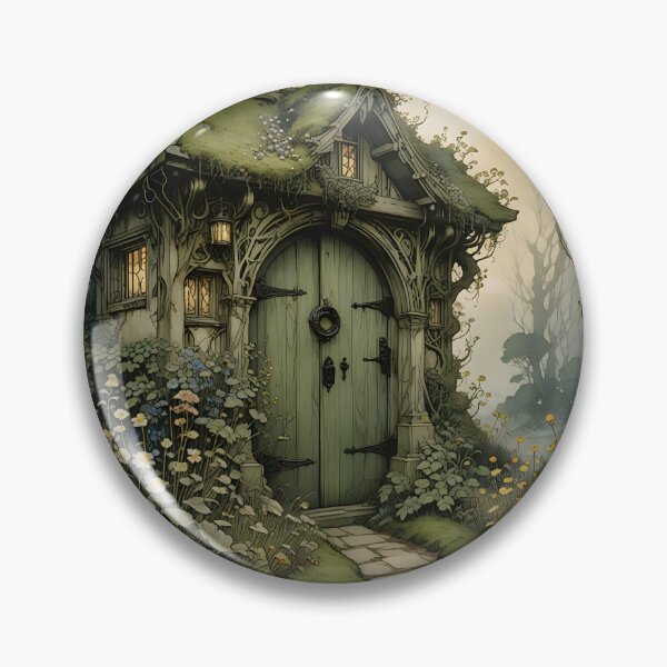 Item preview, Enchanted Cottage in the Woods Fantasy Art designed and sold by Glimmersmith.
