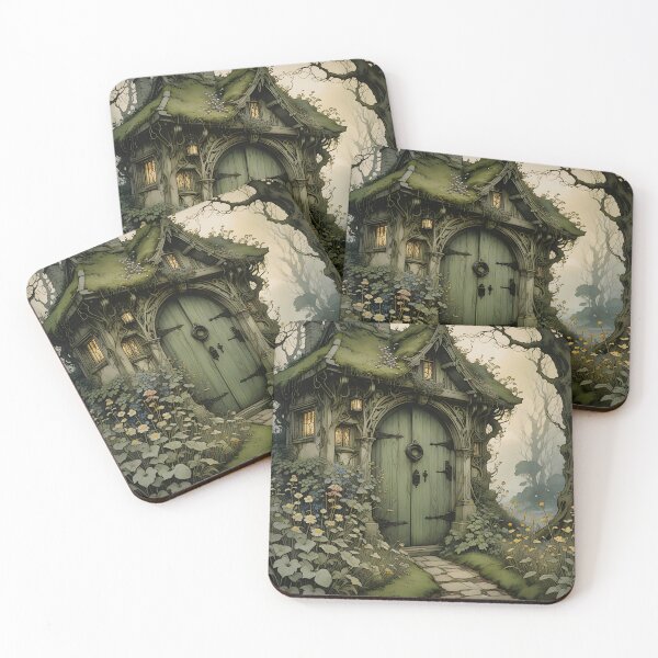 Item preview, Enchanted Cottage in the Woods Fantasy Art designed and sold by Glimmersmith.