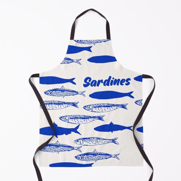 Item preview, Coastal Blue Sardines Nautical Illustration designed and sold by MaiZephyr.