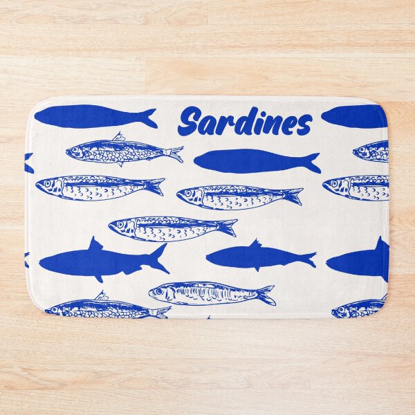Item preview, Coastal Blue Sardines Nautical Illustration designed and sold by MaiZephyr.