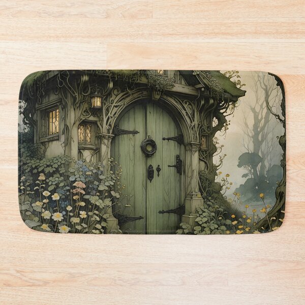 Item preview, Enchanted Cottage in the Woods Fantasy Art designed and sold by Glimmersmith.