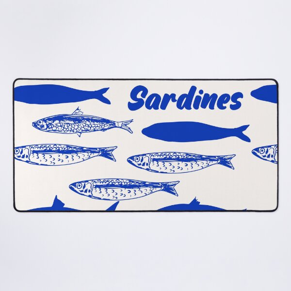 Item preview, Coastal Blue Sardines Nautical Illustration designed and sold by MaiZephyr.
