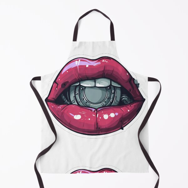 Item preview, Cyberpunk Lips – Futuristic Pop Art Illustration designed and sold by Grafititee.