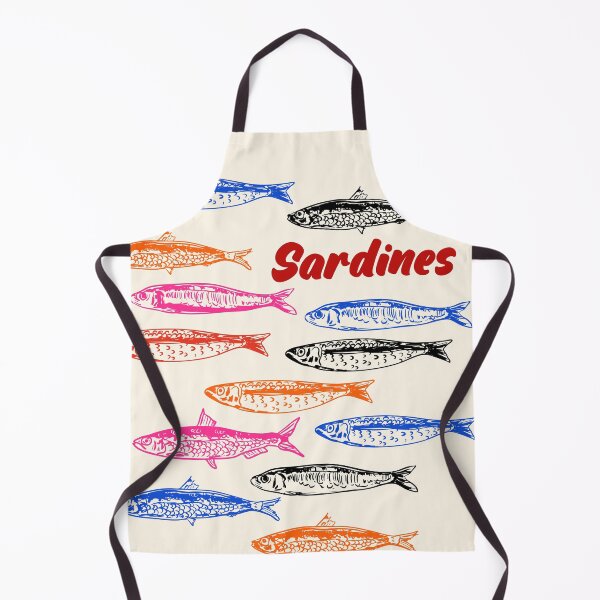 Item preview, Colorful Retro Sardines Pattern Illustration designed and sold by MaiZephyr.
