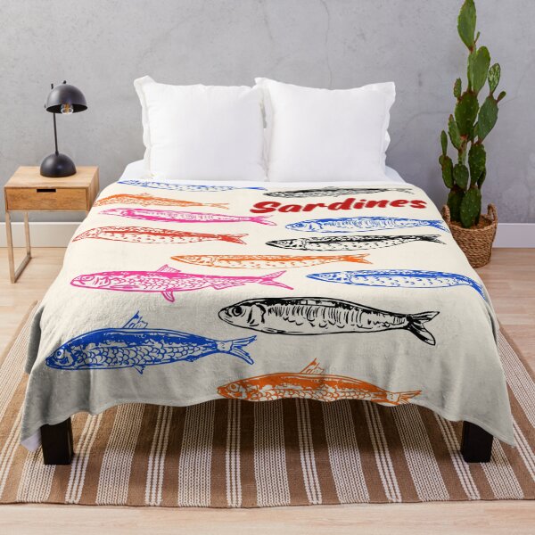 Item preview, Colorful Retro Sardines Pattern Illustration designed and sold by MaiZephyr.