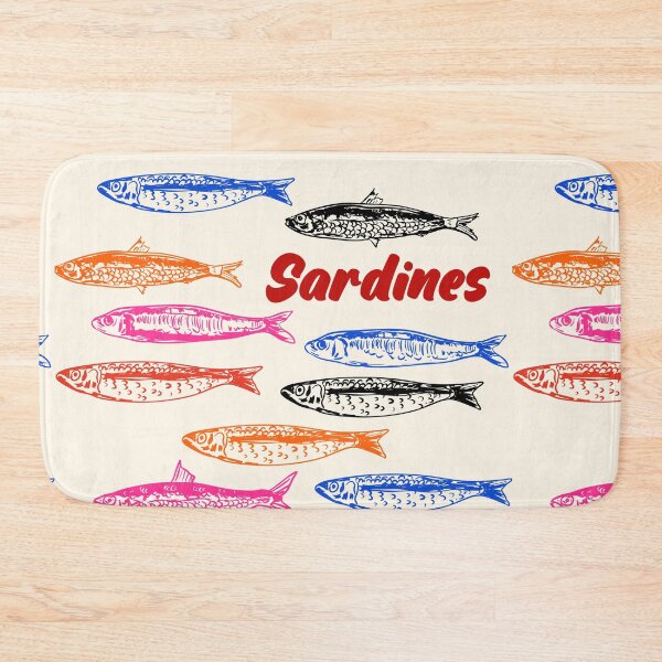 Item preview, Colorful Retro Sardines Pattern Illustration designed and sold by MaiZephyr.