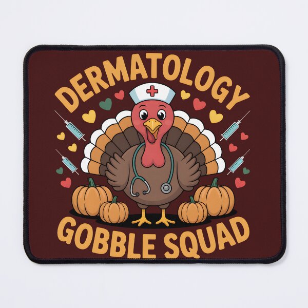 Item preview, Funny Dermatology Gobble Squad Thanksgiving Turkey Nurse Design designed and sold by YRDigitalArt.