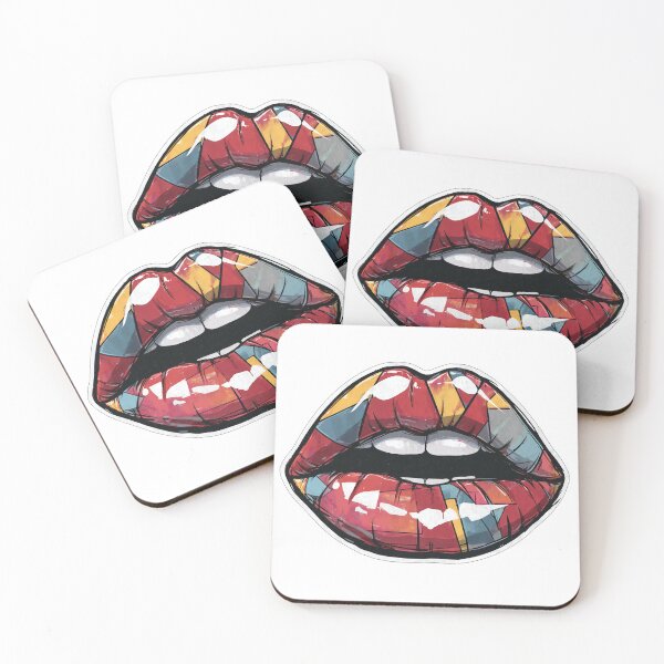 Item preview, Cyberpunk Lips – Futuristic Pop Art Illustration designed and sold by Grafititee.